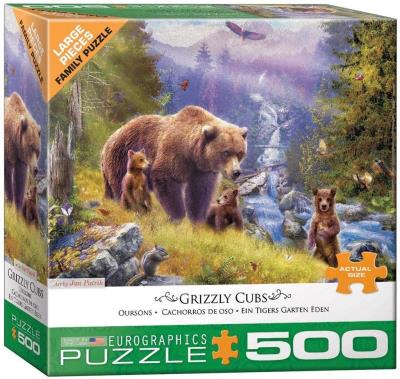 Opakowanie Puzzle 500 Rodzina niedźwiedzi Grizzli (XXL)