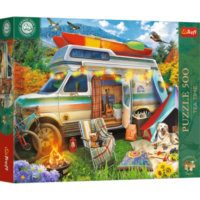 Puzzle 500 Tea Time: Kamper TREFL. Wydawca: Trefl. SmakLiter.pl Opakowanie Puzzle 500 Tea Time: Kamper TREFL