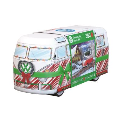 Puzzle 550 VW  Christmas Bus Tin 8551-5664. Wydawca: Eurographics. SmakLiter.pl Opakowanie Puzzle 550 VW  Christmas Bus Tin 8551-5664
