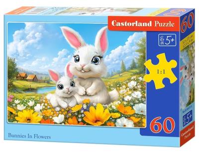 Opakowanie Puzzle 60 Bunnies in Flower CASTOR