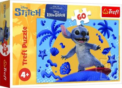 Puzzle 60 Dzień ze Stitchem TREFL. Wydawca: Trefl. SmakLiter.pl Opakowanie Puzzle 60 Dzień ze Stitchem TREFL
