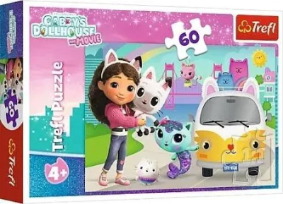 Puzzle 60 Gabby i kocie przygody TREFL. Wydawca: Trefl. SmakLiter.pl Opakowanie Puzzle 60 Gabby i kocie przygody TREFL