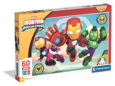 Opakowanie Puzzle 60 Maxi Super kolor Iron Man and His Awesome Friends 26315