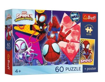 Opakowanie Puzzle 60 Spidey Niesamowita przygoda+plakatTREFL