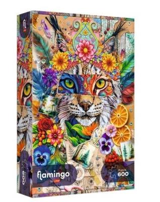 Opakowanie Puzzle 600 Flamingo - Kolaż inspiracji TREFL
