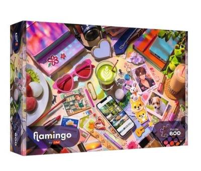 Opakowanie Puzzle 600 Flamingo - Mój mały świat TREFL
