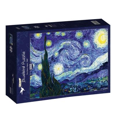 Puzzle 6000 Gwiaździsta noc, Vincent van Gogh. Wydawca: Bluebird Puzzle. SmakLiter.pl Opakowanie Puzzle 6000 Gwiaździsta noc, Vincent van Gogh