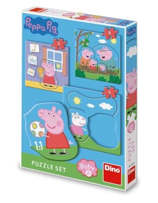Puzzle Baby 3w1 Świnka Peppa. Wydawca: Dino Toys. SmakLiter.pl Opakowanie Puzzle Baby 3w1 Świnka Peppa