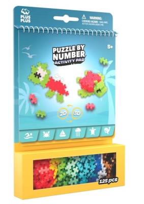 Puzzle By Number Activity Pad Morski 125el. Wydawca: PLUS-PLUS. SmakLiter.pl Opakowanie Puzzle By Number Activity Pad Morski 125el