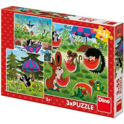 Puzzle dla dzieci 3w1 Krecik i parasol. Wydawca: Dino Toys. SmakLiter.pl Opakowanie Puzzle dla dzieci 3w1 Krecik i parasol