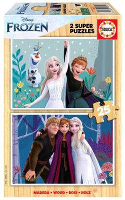 Opakowanie Puzzle drewniane 2x25 Kraina Lodu