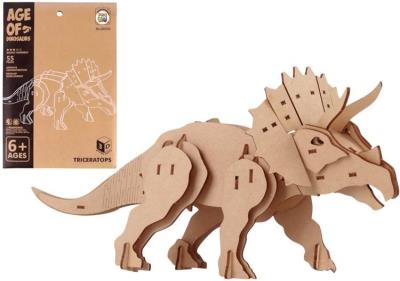 Opakowanie Puzzle drewniane 3D Dinozaur Triceratops