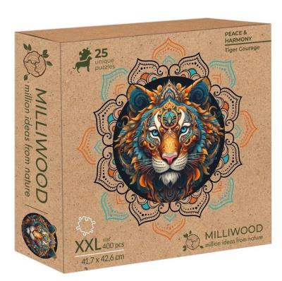 Opakowanie Puzzle drewniane 400 Milliwood Tygrys