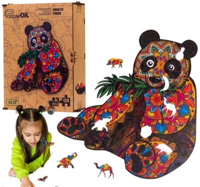 Opakowanie Puzzle drewniane eko 124 Kung Fu Panda A3