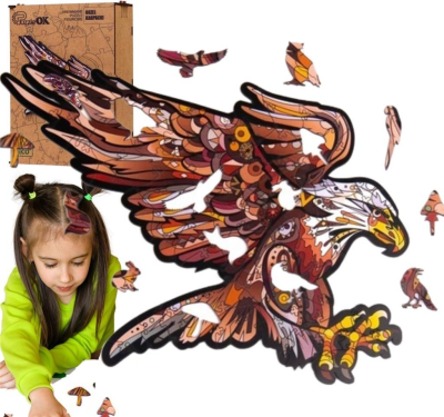 Opakowanie Puzzle drewniane eko 125 Orzeł karpacki A3