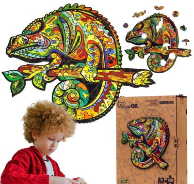 Opakowanie Puzzle drewniane eko 130 Kameleon A3