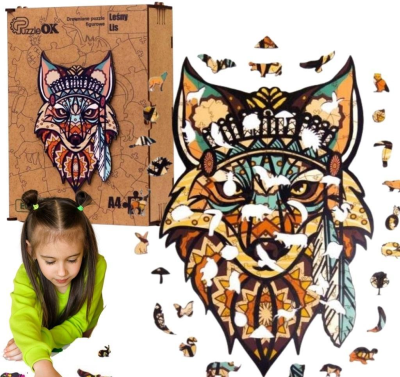 Opakowanie Puzzle drewniane eko 65 Leśny lis A4