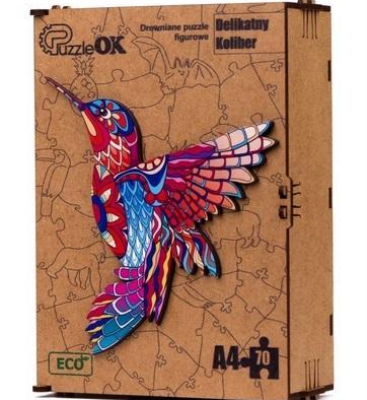 Opakowanie Puzzle drewniane eko 70 Delikatny koliber A4