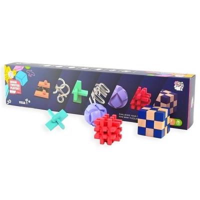 Opakowanie Puzzle drewniane IQ i metalowe łamigłówki 7w1