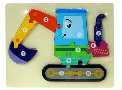 Opakowanie Puzzle drewniane Koparka