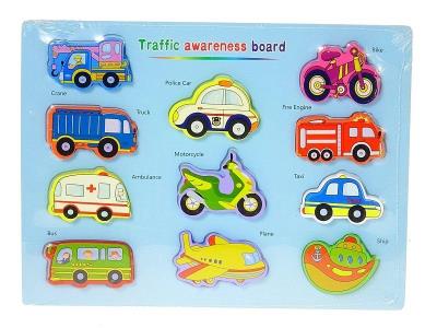 Opakowanie Puzzle drewniane Pojazdy
