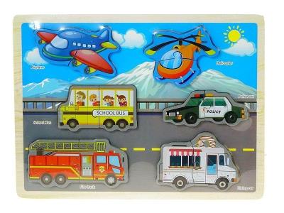 Opakowanie Puzzle drewniane Pojazdy