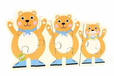 Opakowanie Puzzle dwustronne drewniane Miś