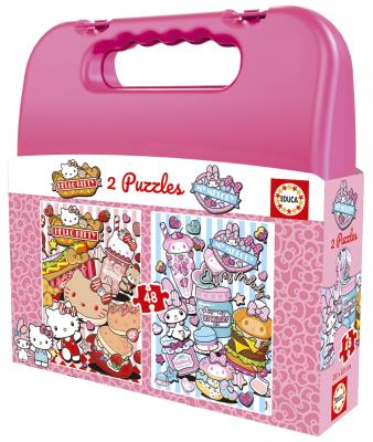 Opakowanie Puzzle Hello Kitty walizka 2 x 48 el 114116