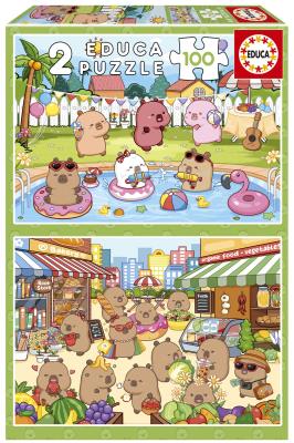 Opakowanie Puzzle Kapibary 2 x 100 el 114285