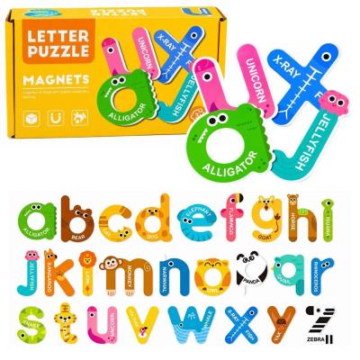 Opakowanie Puzzle magnetyczne edukacyjne Literki 26el