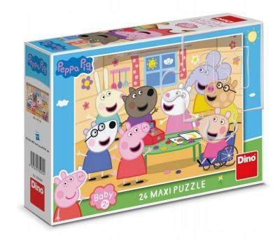 Opakowanie Puzzle maxi 24el. Świnka Peppa wizyta w sklepie