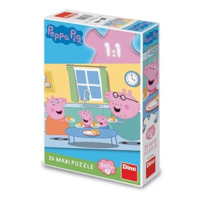 Opakowanie Puzzle maxi Świnka Peppa Rodzinny Obiad 24el