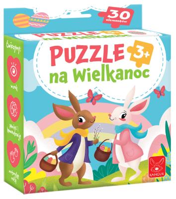 Puzzle na Wielkanoc 3+. Autor: Opracowanie zbiorowe. SmakLiter.pl Okładka książki Puzzle na Wielkanoc 3+