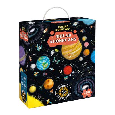 Puzzle odkrywcy Układ Słoneczny. Wydawca: Bright Junior Media. SmakLiter.pl Opakowanie Puzzle odkrywcy Układ Słoneczny