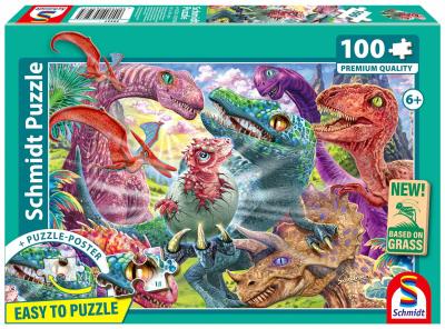 Opakowanie Puzzle PQ 100 Duże przygody małych dinozaurów G3