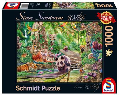 Opakowanie Puzzle PQ 1000 Steve Sundram Zwierzęta Azji G3