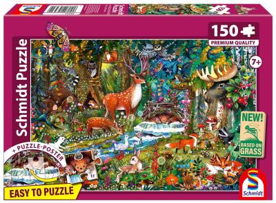 Opakowanie Puzzle PQ 150 Zwierzęta w lesie G3
