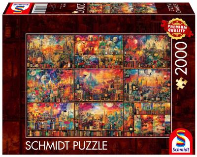 Opakowanie Puzzle PQ 2000 Podróże z książką i winem G3