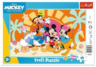 Puzzle ramkowe 15 Ciekawski Miki TREFL. Wydawca: Trefl. SmakLiter.pl Opakowanie Puzzle ramkowe 15 Ciekawski Miki TREFL
