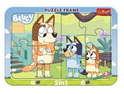 Opakowanie Puzzle Ramkowe Baby Bluey i Bingo 80032