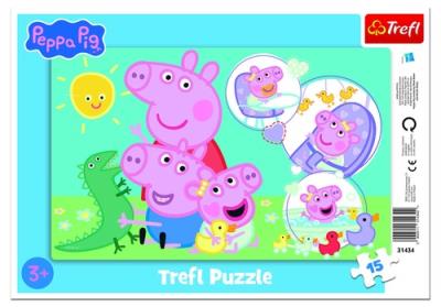 Puzzle ramkowe Świnka Peppa, Najmilsza świnka 15. Wydawca: Trefl. SmakLiter.pl Opakowanie Puzzle ramkowe Świnka Peppa, Najmilsza świnka 15