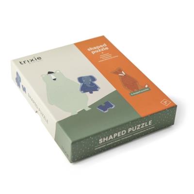 Puzzle w kształcie zwierzątek. Wydawca: Trixie Baby. SmakLiter.pl Opakowanie Puzzle w kształcie zwierzątek