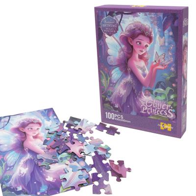 Puzzle z brokatem księżniczka 100 elementów. Wydawca: Askato. SmakLiter.pl Opakowanie Puzzle z brokatem księżniczka 100 elementów