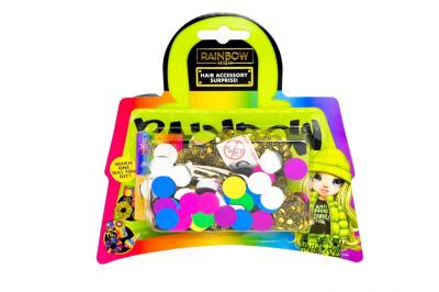 Rainbow High akcesoria dla włosów. Wydawca: RMS. SmakLiter.pl Opakowanie Rainbow High akcesoria dla włosów