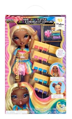 Opakowanie Rainbow High Hair Chalk&Style Doll- Meline (Gold)