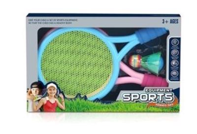 Rakietki do tenisa z lotką. Wydawca: Artyk. SmakLiter.pl Opakowanie Rakietki do tenisa z lotką