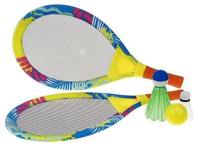 Rakietki z lotkami i piłką do tenisa. Wydawca: ADAR. SmakLiter.pl Opakowanie Rakietki z lotkami i piłką do tenisa