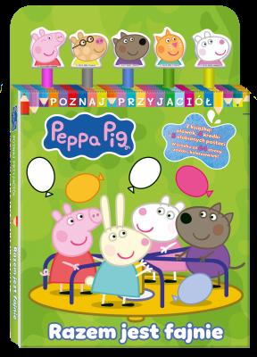 Okładka książki Razem jest fajnie. Świnka Peppa. Poznaj przyjaciół