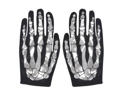 Rękawice szkielet srebrne 22cm. Wydawca: MFP. SmakLiter.pl Opakowanie Rękawice szkielet srebrne 22cm