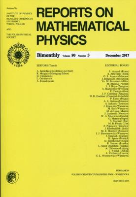 Opakowanie Reports on Mathematical Physics 54/1 wer.eksp.